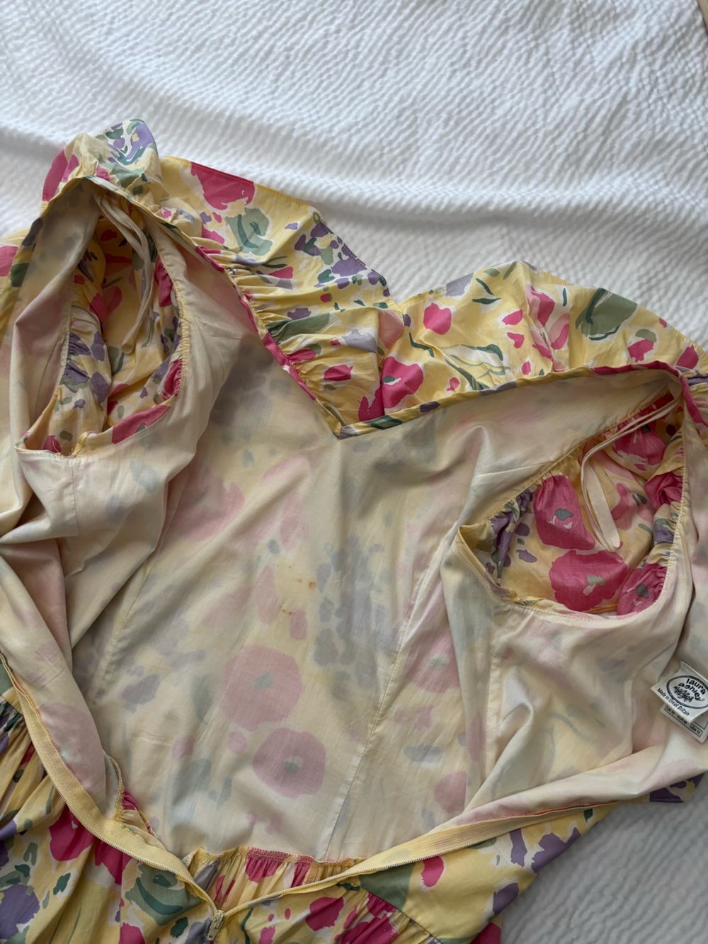 Laura Ashley Vintage Ruffled Midi Summer Dress - Picture 7 of 12